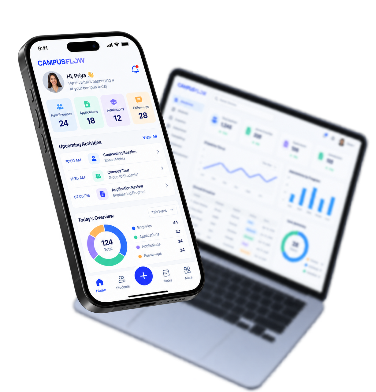 Campus Flow on mobile and desktop
